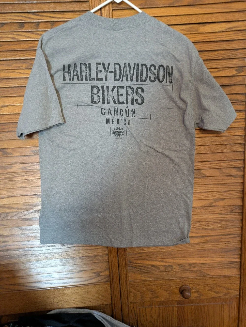 Harley-Davidson Men's Gray T-shirt Size Large Bikers Cancun Mexico